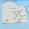 Handmade Wooden Geography Jigsaw Puzzle for Kids' STEM Learning