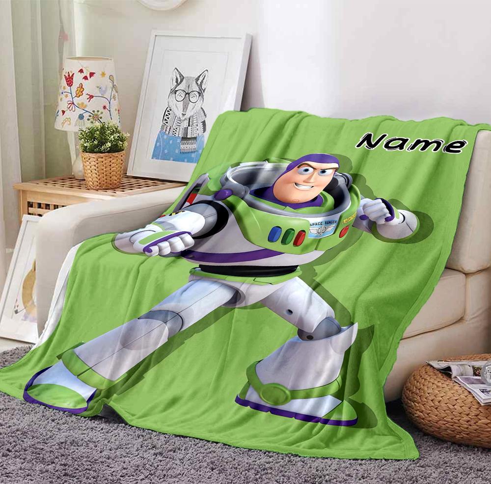Custom Name Toy Story Flannel Blanket Throw Blanket Soft Warm Sofa Bed home Decor Unique Gift