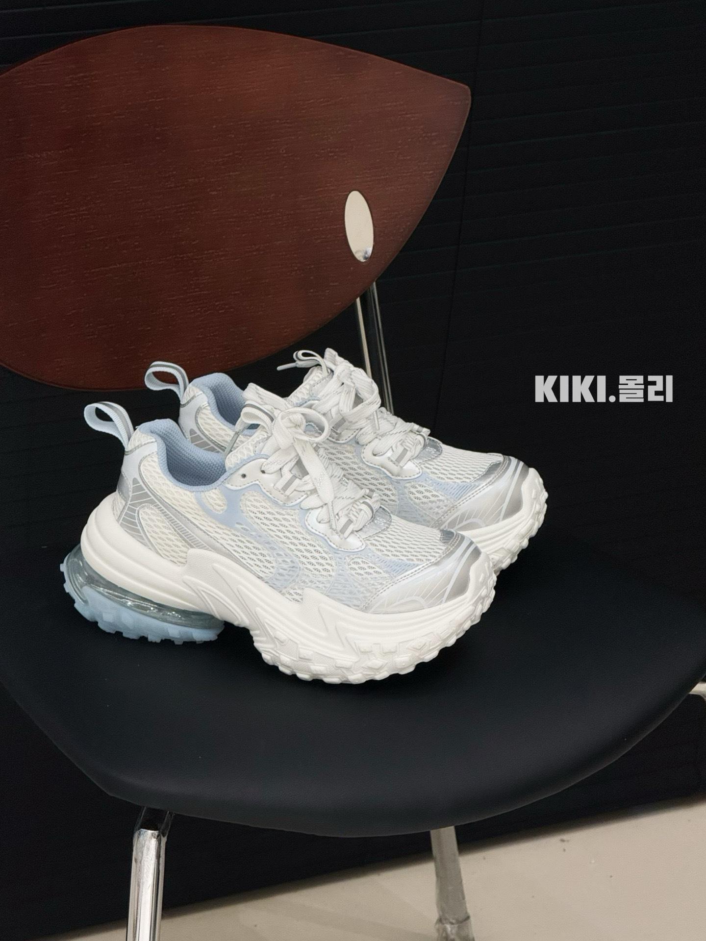 

Папины кроссовки женские сетчатые дышащие платформа дуриан новые увеличивающие рост универсальные повседневные спортивные туфли тренд 40 синий