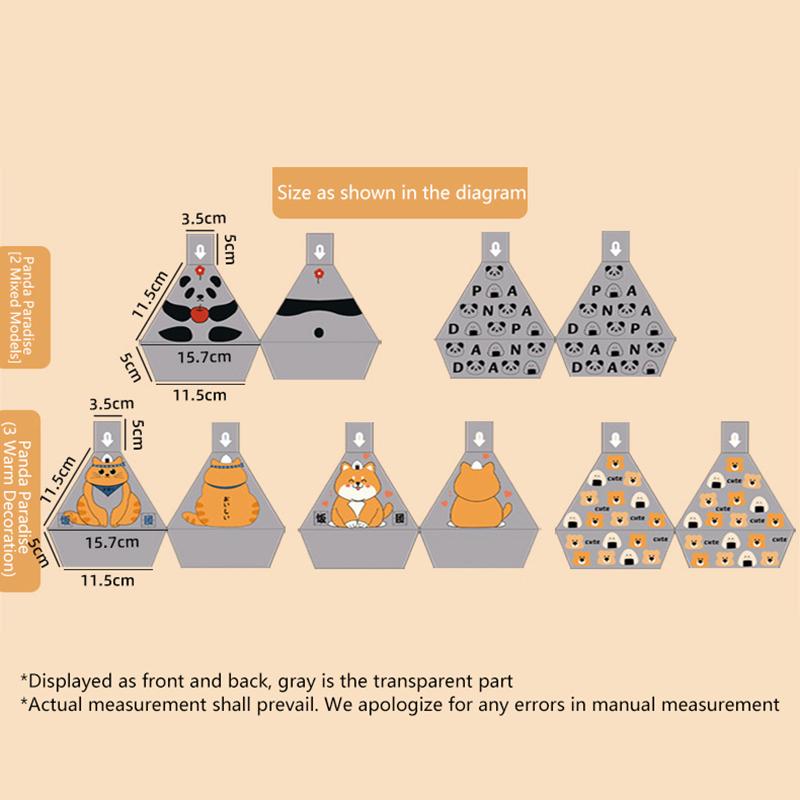 100Pcs Lovely Cartoon For Triangle Rice Ball Packaging Bag Onigiri Wrapper Seaweed Sushi Bag Sushi Making Mold Bento Accessories