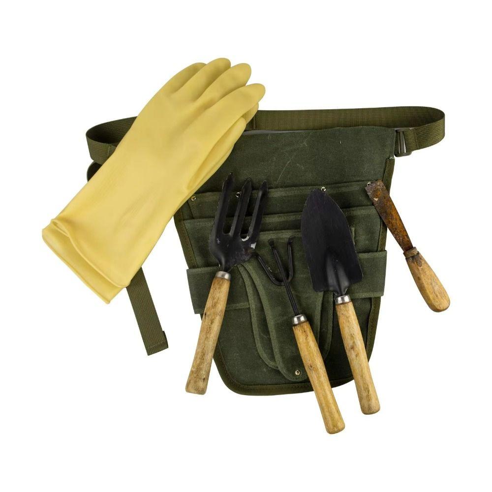 Verstellbarer Gartenwerkzeuggürtel Canvas-Material Utility Belt Gartentaille-Tasche Gärtner