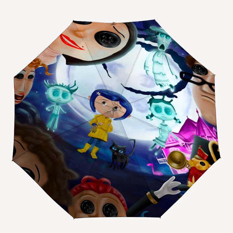 1pc Coraline (2) Umbrella, Sun Protection, And UV Shielding. It Has Eight Sturdy Ribs for Outdoor Use And Perfect Gift