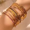 CARLIDANA Luxury Minimalist Gold Plated Stainless Steel Charm Bracelet Thin Bangles Gift for Women and Men Jewelry Bracelets