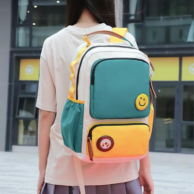Men's and Women's Travel Backpack Large Capacity Computer Bag High School Backpack College Students Smiling Face Backpack Bag