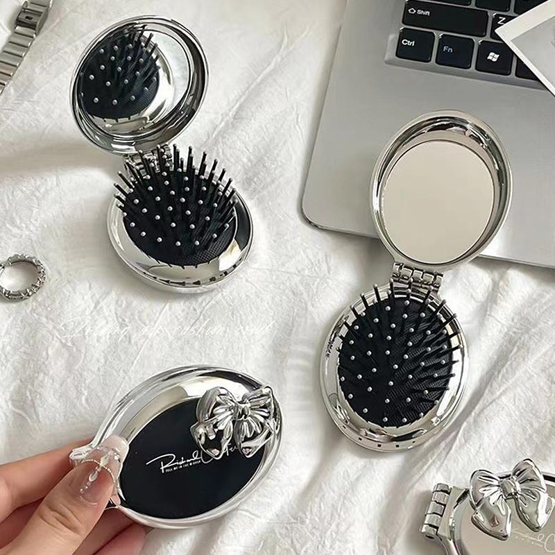 Bow Hairbrus Folding Massage Comb Head Massage Airbag Comb Anti-Static Portable Travel Girl Hair Combs Styling Tools
