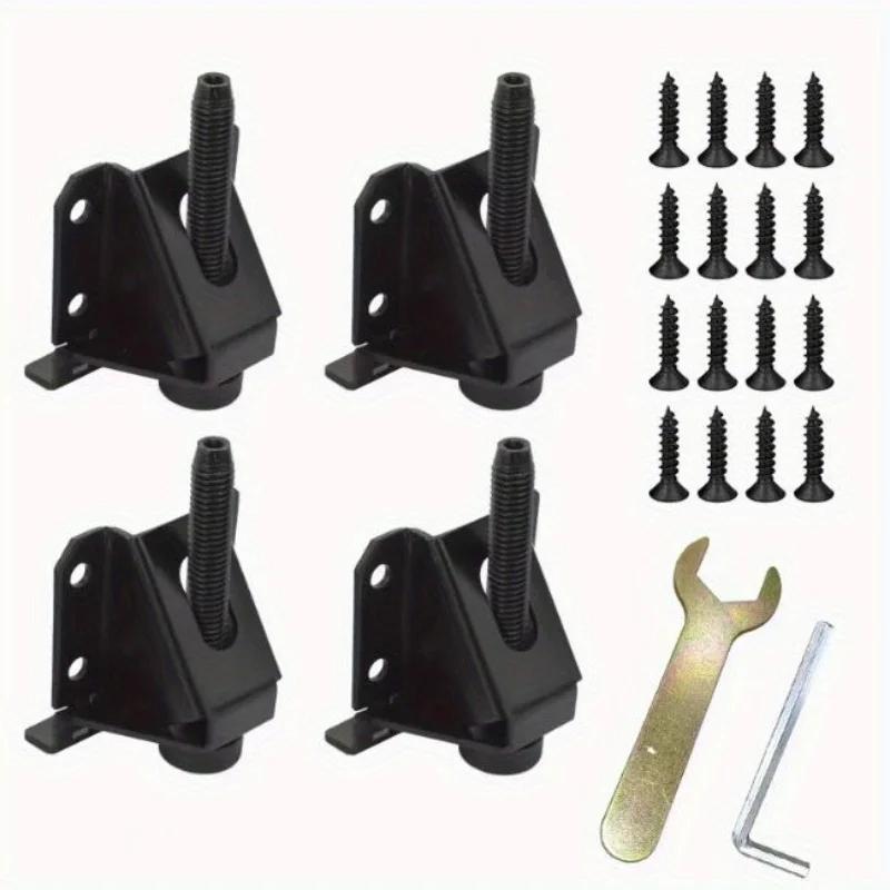

4Pcs/set Furniture Leveling Leg with Anti Slip Pad for Table Cabinet Adjustable Heavy Duty Leg Leveler Feet. as the picture