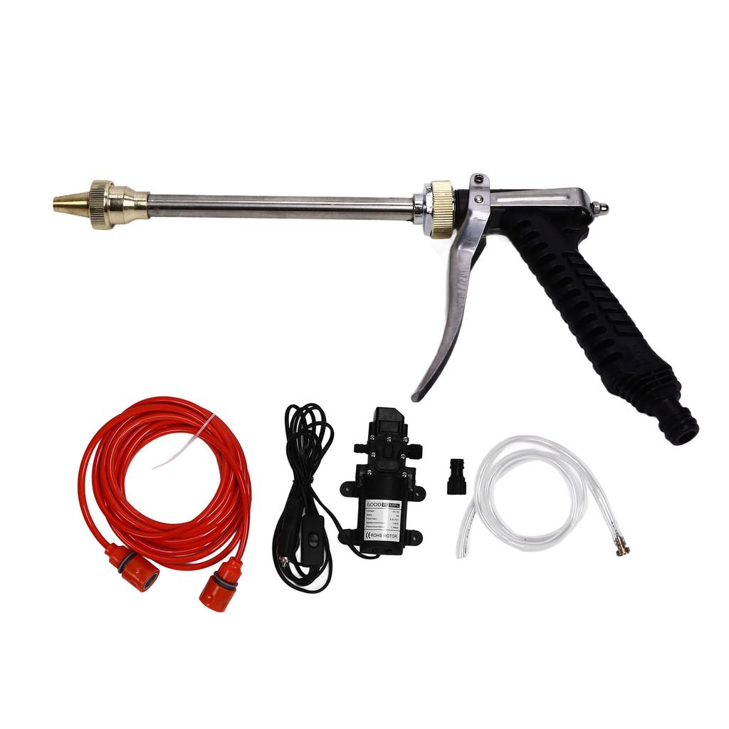 Pompa per acqua da giardino ad alta pressione da 12 V e 100 W, kit di irrigazione per acqua da giardino con filettatura esterna G1/2, pressione portatile
