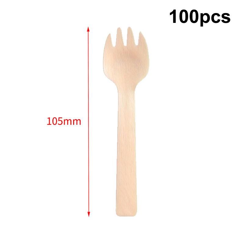 

Набор одноразовых деревянных ложек из 100 штук, десертная ложка для мороженого, подходит для вечеринки, свадебных тортов, практичная посуда для вечеринки B