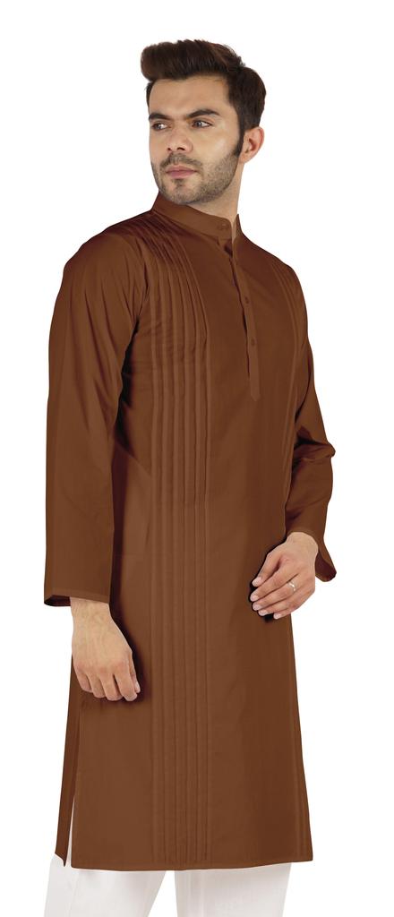 Atasi Cotton Kurta Solid Ethnic- Festive Long Shirt W  Pintuck Traditional Indian Wear For