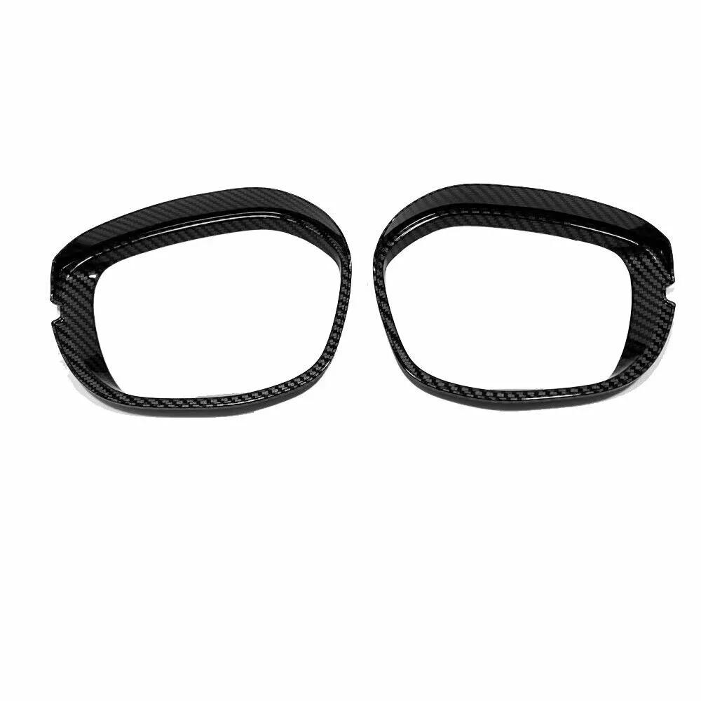 For Honda Civic 11th Gen   Carbon Black Car Sticker Rearview Side Mirror Rain Eyebrow Shield Cover Frame Protector ABS
