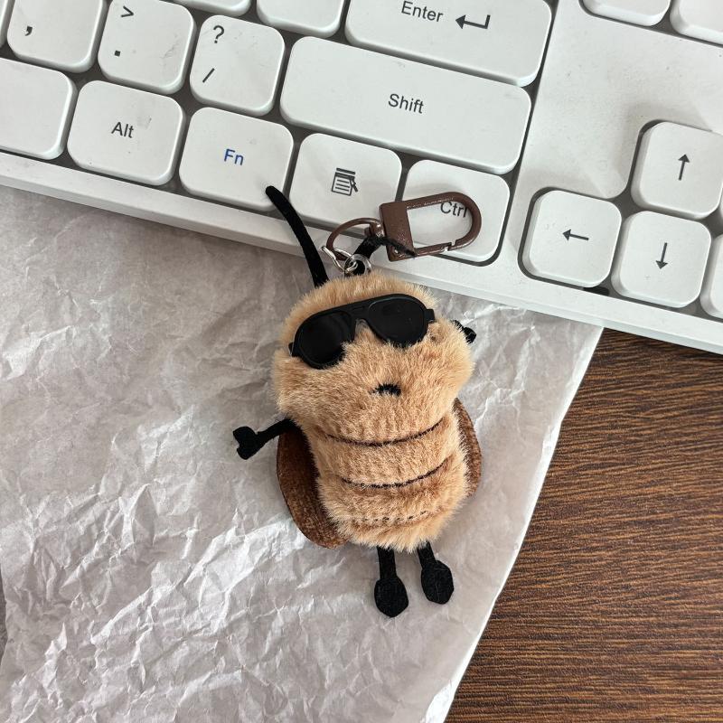 Creatividad Dibujos Animados Cucaracha Muñeca Peluche Llavero Divertida Cucaracha Muñeco Relleno Peluche Juguete Colgante Mochila Decoración Accesorios