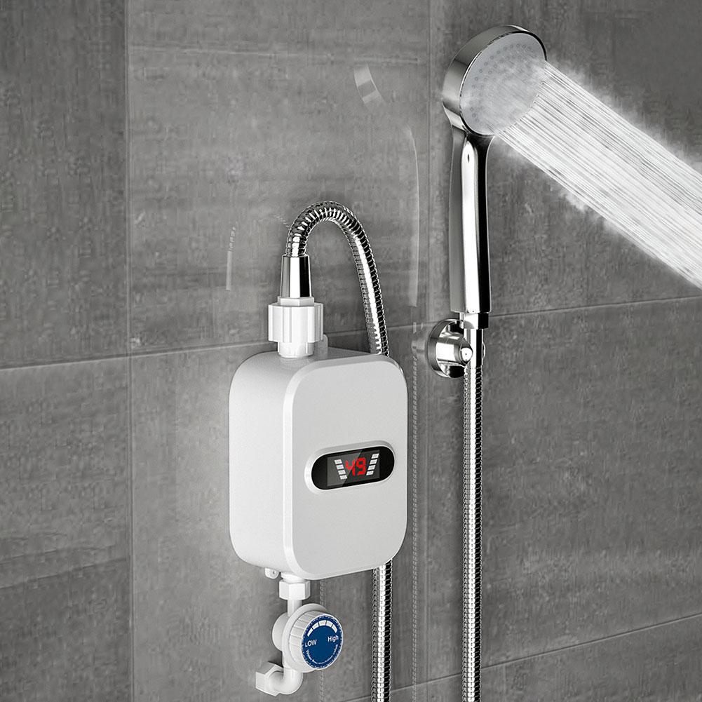 3000W Hot Water Heater Digital Display Instant Heating Machine 110V 220V Tankless Water Heater for Bathroom Hot Water Shower