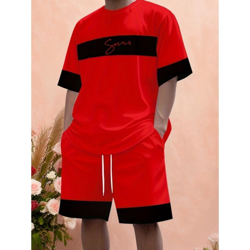 

Чоловічий спортивний комплект футболок, Модний, Повсякденний та Зручний одяг XL