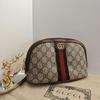 [Pre-Owned] Ophidia Large Cosmetic Case 'Beige/Ebony' - Very Good #1LLY0JG