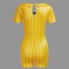 European and American summer street tight sports printed jumpsuit