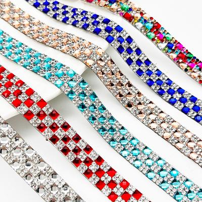 1Yard Rhinestone Ribbons Self Adhesive Diamond Sticker Crystal Tape Bling Crystal Rhinestone Strips for DIY Crafts Decorations