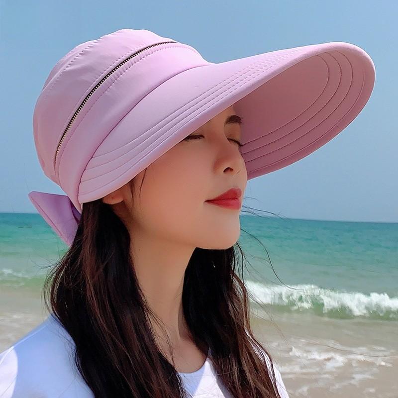 Sun Protection Outdoor Womens Summer Sun Hat With Large Brim And Detachable Top For Cycling And Beach