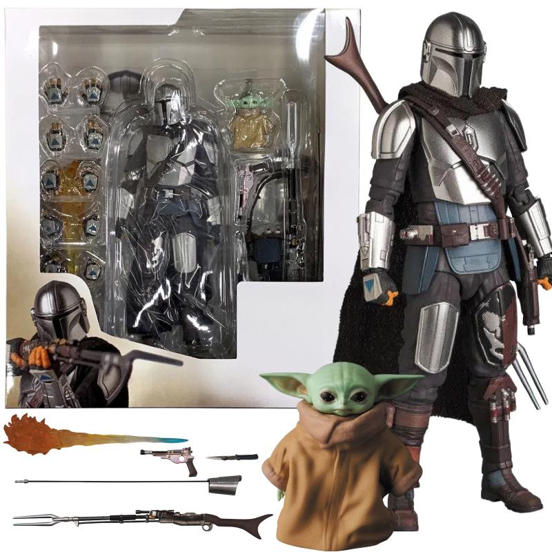 : The Mandalorian and Grogu Action Figure Mandalorian Din Djarin Grogu Joint Mobility Model Collect Ornament Toys Gifts
