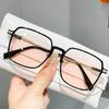 Oversized Blue Light Blocking Eye Protection Glasses Women's Yellow Lens Pink Lens Optical Spectacle Eyeglasses EMA