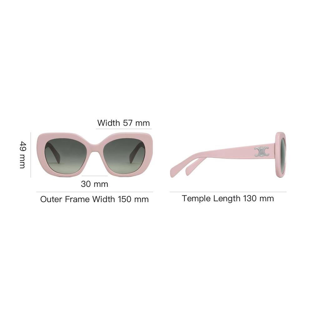 Celine Double C Logo Irregular Frame Sunglasses Unisex Sunglasses Pink CONF-4S226CPLB-24PP