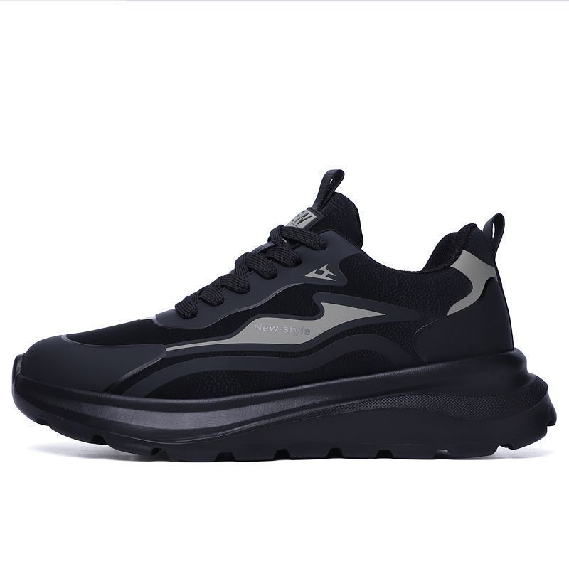 Men's shoes autumn black breathable waterproof sneakers men's versatile soft-soled non-slip casual shoes men's