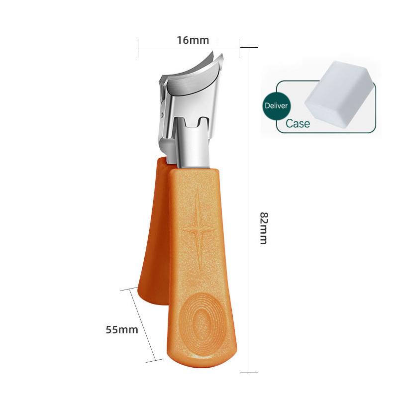 

Large Jaw Openning Nail Clipper Thick Hard Slanted Nail Cutter Stainless Steel Manicure Tools Toe Cutter Trimmer Anti-Splash оранжевый
