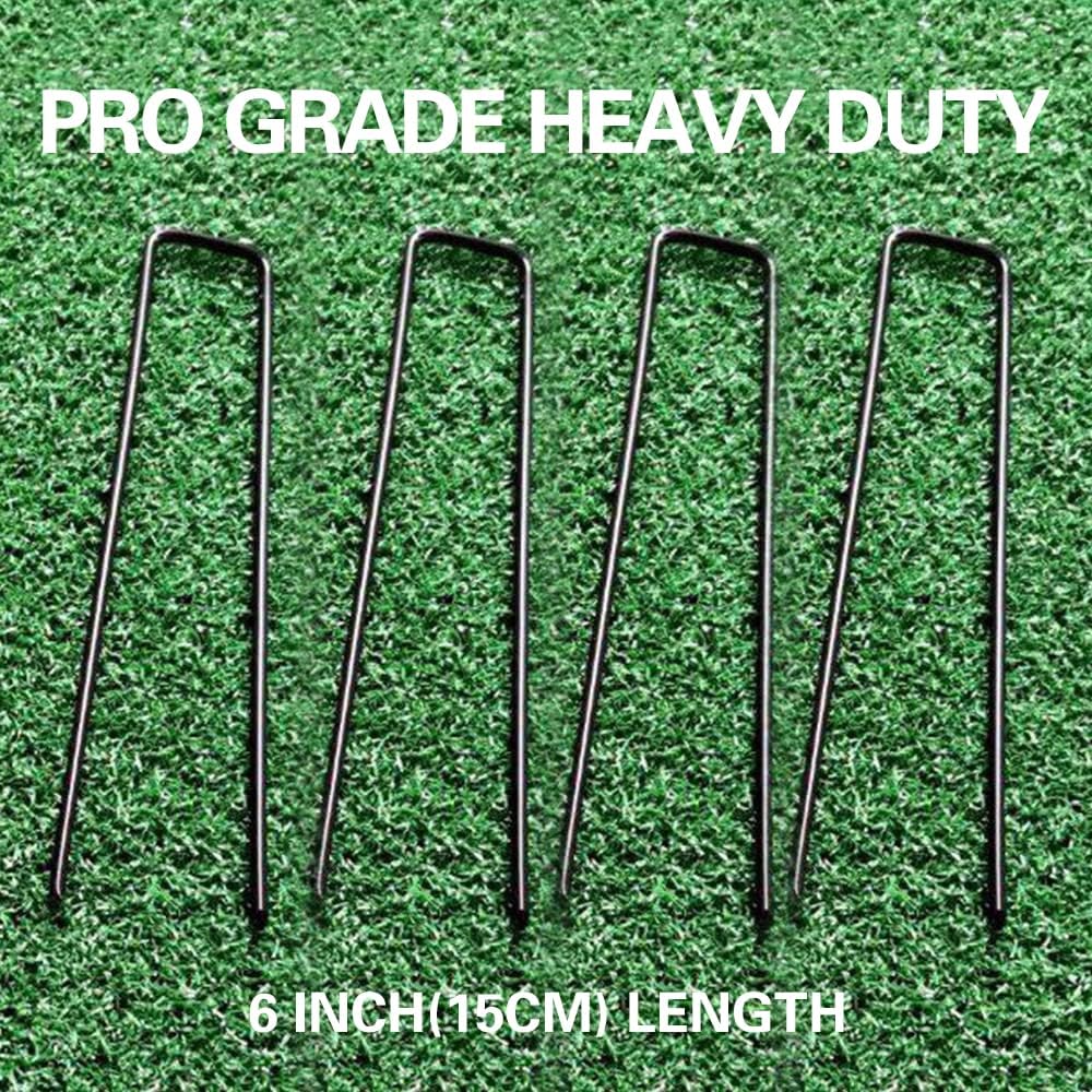 Capse de grădină tip U, țăruși de gard rezistent, țăruși de gazon, țevi galvanizate pentru peisaj, țeavă pentru barieră de gazon, unghii la sol