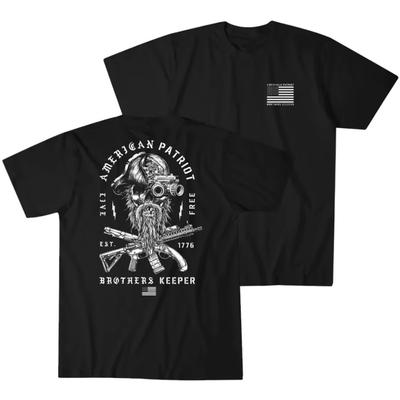 American Patriot Brother Keeper Military Grunt Tactics T-Shirt 100% Cotton O-Neck Short Sleeve Casual Mens T-shirt Size S-3XL