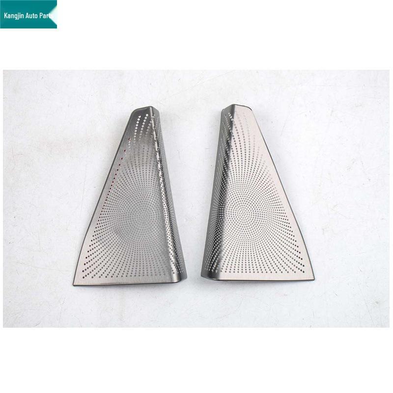 Stainless Steel Black Titanium Triangle Speaker Covers for BAIC ARCFOX Alpha T1 Interior Modification