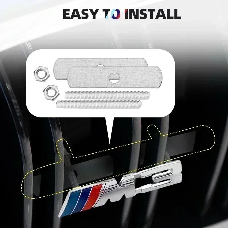wzcr7 1pcs metal Front grille badge For BMW M E39 E70 F10 F11 E53 G05 X5 E89 E85 G29 Z4 E83 F25 G01 X3 Grille Sticker Accessories