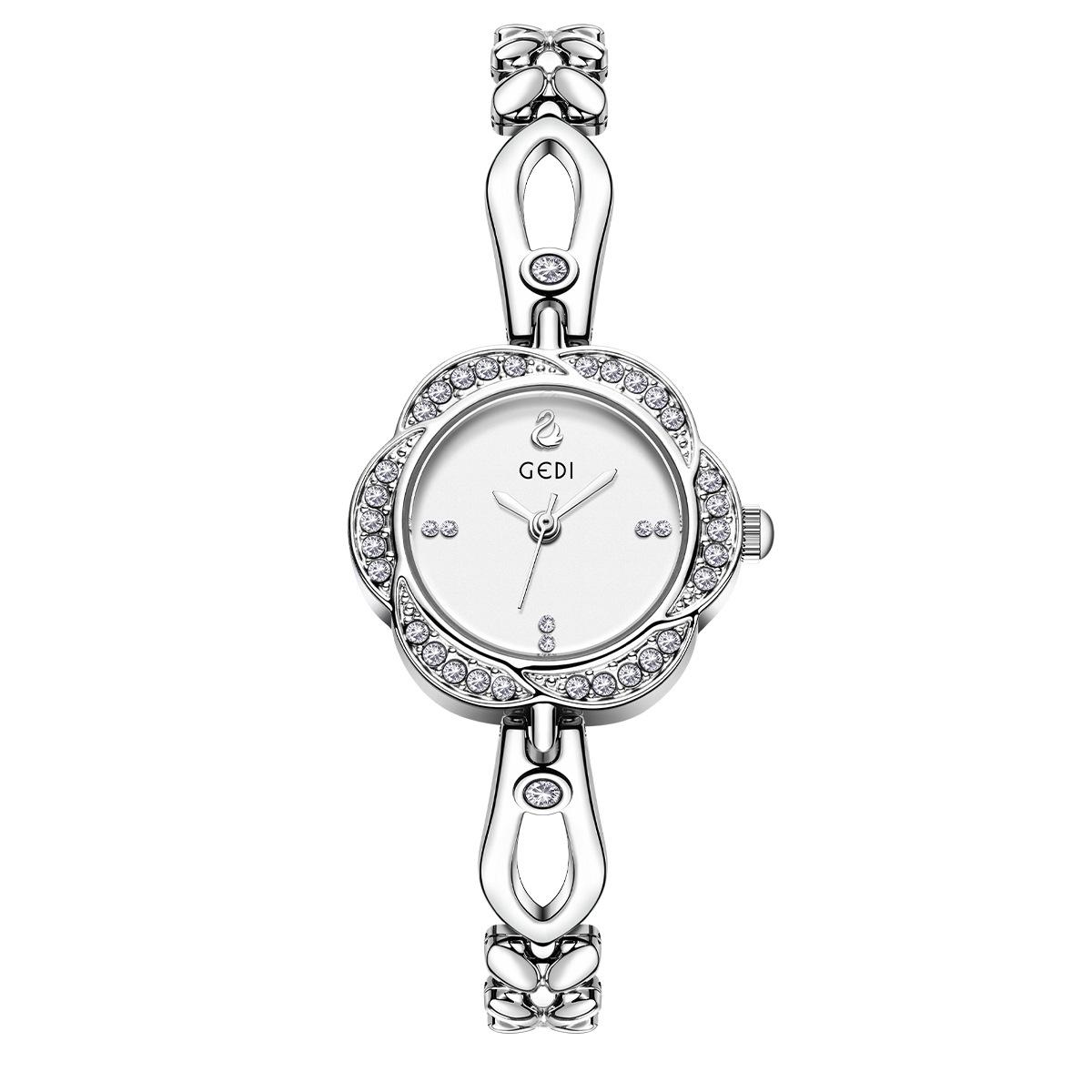 

Watch Women S Light Luxury Niche Simple Temperament Bracelet Women S Flower Dial Premium Ladies Watch One size fits all