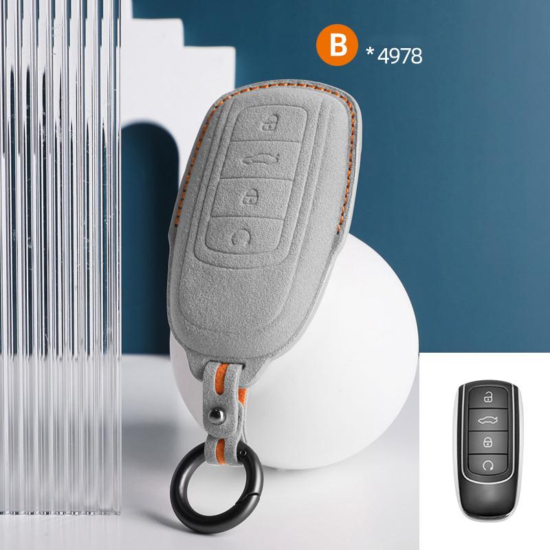 Top Suede Car Key Case Cover Shell Fob For Chery Tiggo 8 Pro Tiggo 8Plus New 5 Plus 7Pro Chery Tiggo 7 Pro Max Omoda 5 C5 Modod