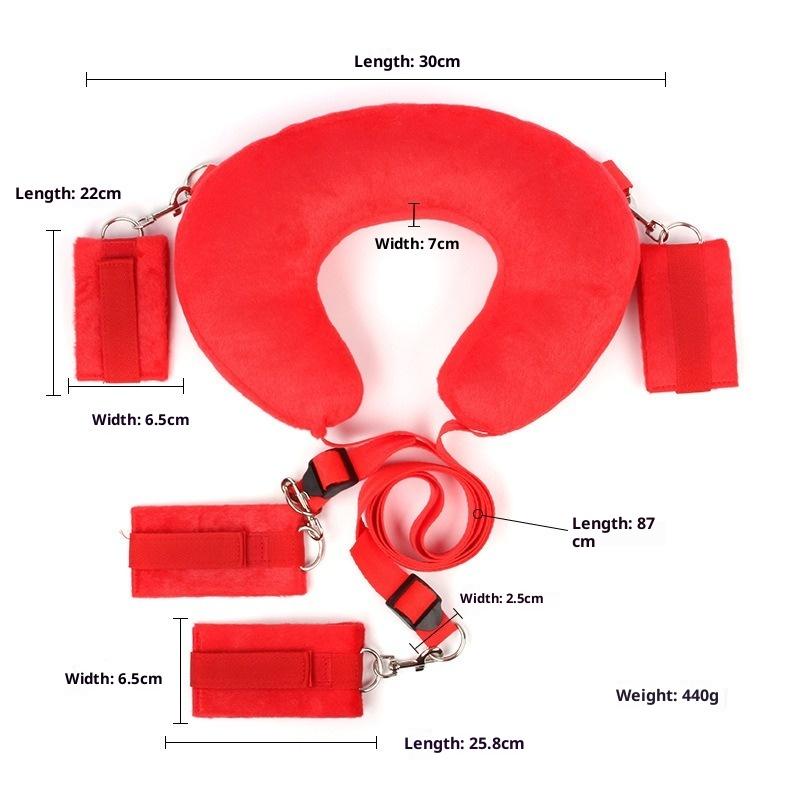 Adjustable Leg Spreader Restraint Pillow with Straps for Women Couples BDSM Bondage Training and Punishment Kinky Adult Sex Toys