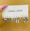 Cross-Border Pearl & Gold Hoop Earrings: Creative French Retro 6-Piece Set for Women