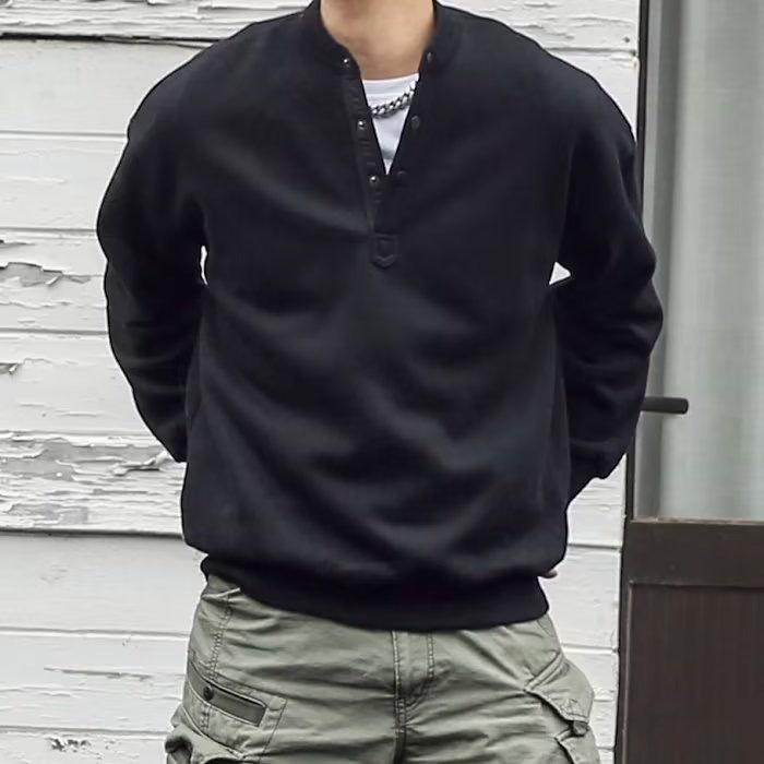 

Японский ретро мягкий высококачественный материал морщинистый мужской уличный спортивный повседневный дышащий свободный модный тренд удобные топы с длинным рукавом 8XL чёрный