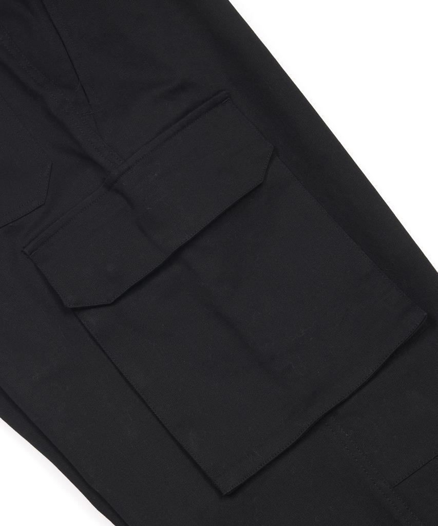 STIGMA 10S Twill Cotton Wide Parachute Pants Black