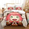 SPY×FAMILY Anime Bedding Set Anya Forger Quilt Cover Single Double Size With Pillowcase Boys Girls Bedspread