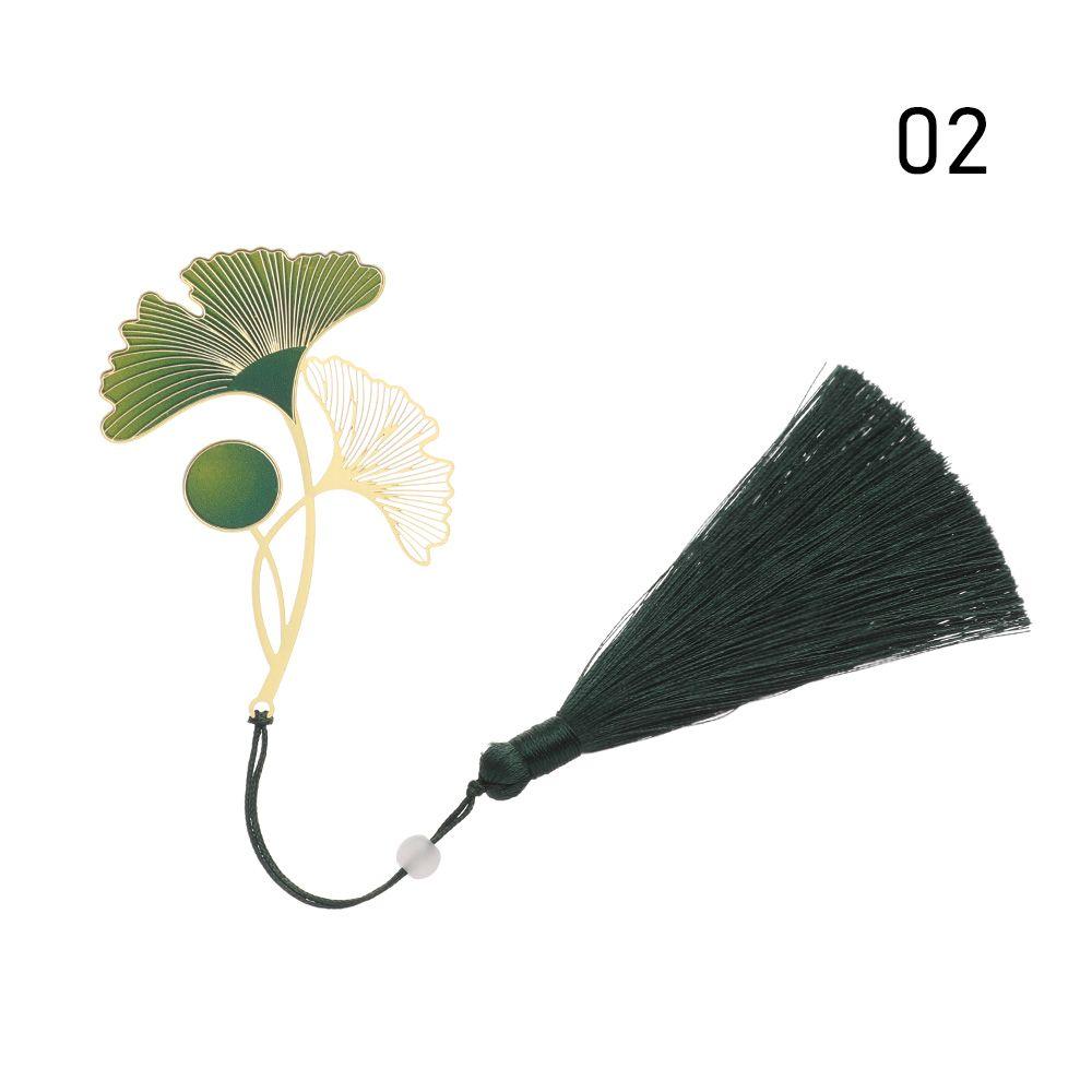Supplies Retro Metal Chinese Style Tassel Pendant Book Clip Painted Pagination Mark Brass Bookmark