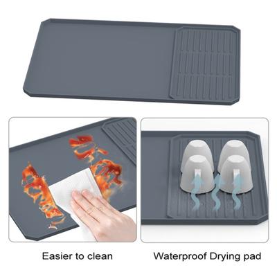 Silikónová podložka pod kávovar Rýchloschnúca Protišmyková Obdĺžniková Podložka pod riad Misku Tanier Jedálenský Podložka na kuchynskú dosku Sušiaca podložka