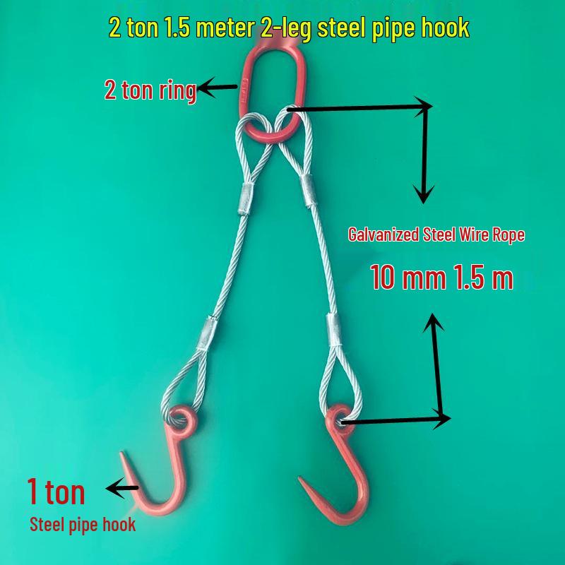 Wire Rope Sling Variants: Pressed Wire Rope, Lifting Hook, Two-Leg, Three-Leg, Four-Leg.