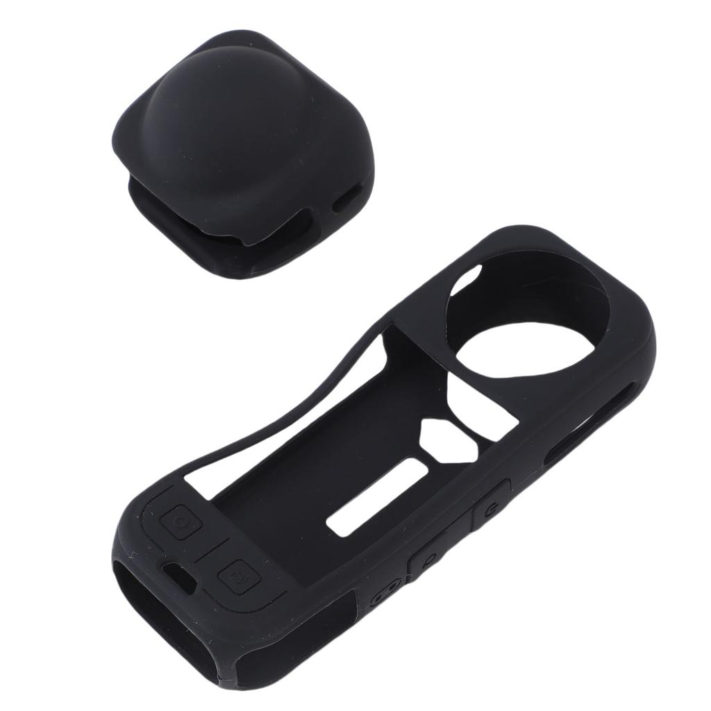 Custodia in Silicone per Fotocamera Tappo Obiettivo Adatto per Insta360 X5 Custodia Protettiva in Silicone per Fotocamera e Protezione Obiettivo