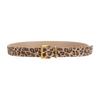First Layer Cowhide Leopard Print Leather Belt Women'S Pin Buckle High Texture Simple Jeans Niche Belt Women