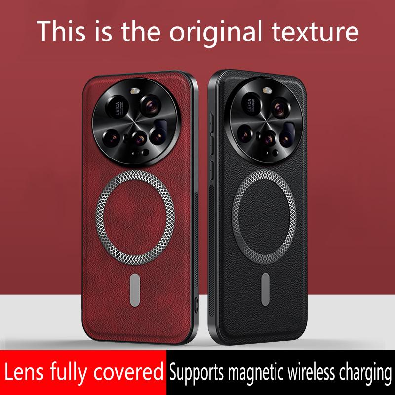 Pro Xiaomi 15 Ultra Pouzdro Magnetické Elegantní Kožené Odolné proti opotřebení Objektiv Plně Krytý Protiskluzový Úchop Kryt Okraje Skořepina