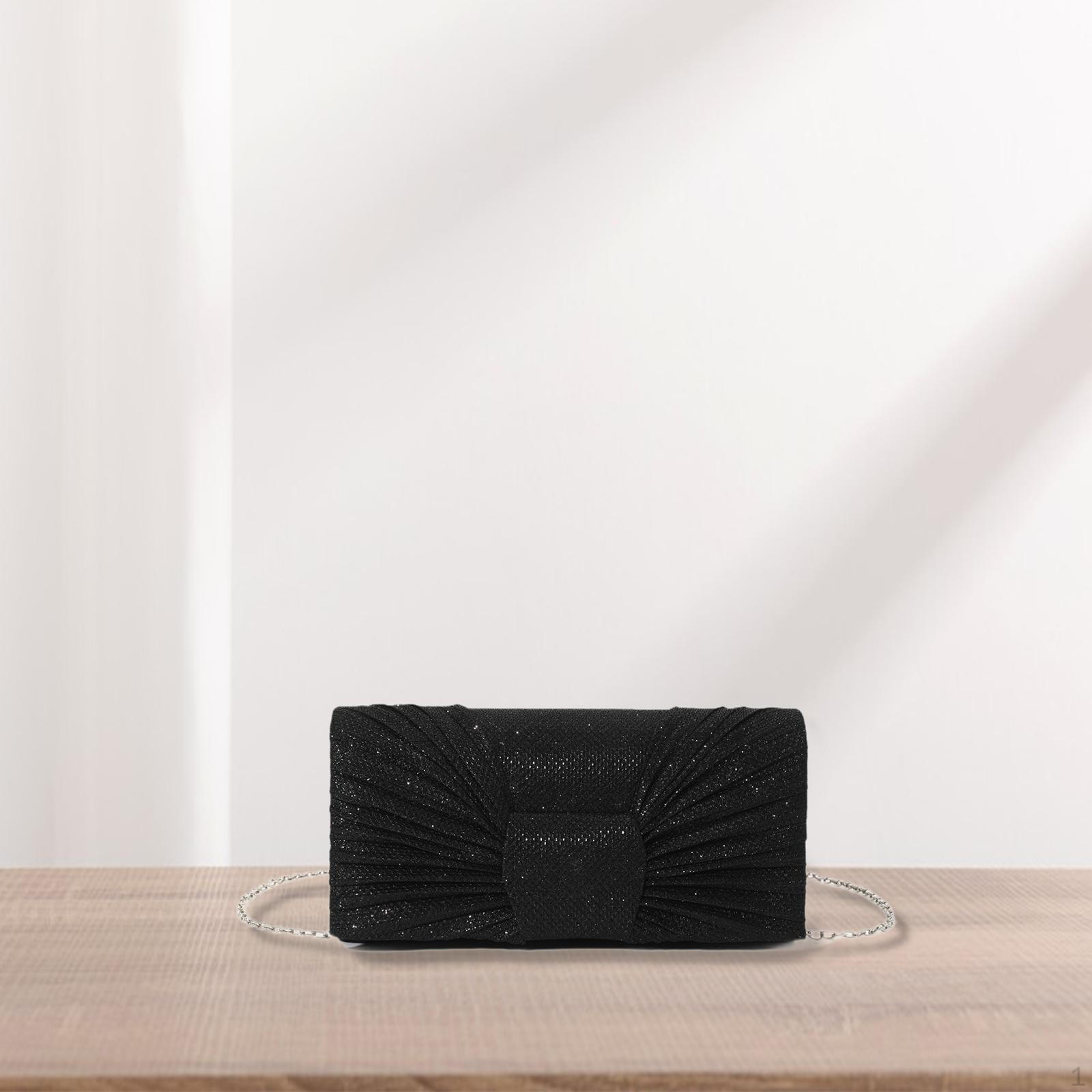 

Плиссированный клатч с бантом, шикарная блестящая сумка на цепочке для тематических вечеринок и мероприятий