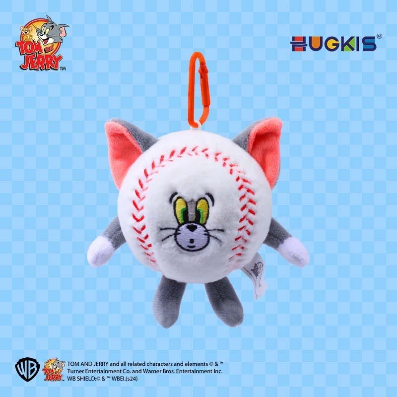 Tom Football Jerry Basketball Tennis Design Plush Rebound Ball Pendant Keychain