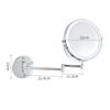 LED Lighted Wall-Mounted Double-Sided Magnifying Makeup Mirror for Bathrooms, Punch-Free Installation