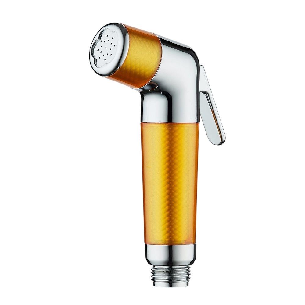 Plastic Toilet Sprayer Multifunctional Self Cleaning Nozzle Portable Bidet Shower Head  Bathroom жёлтый