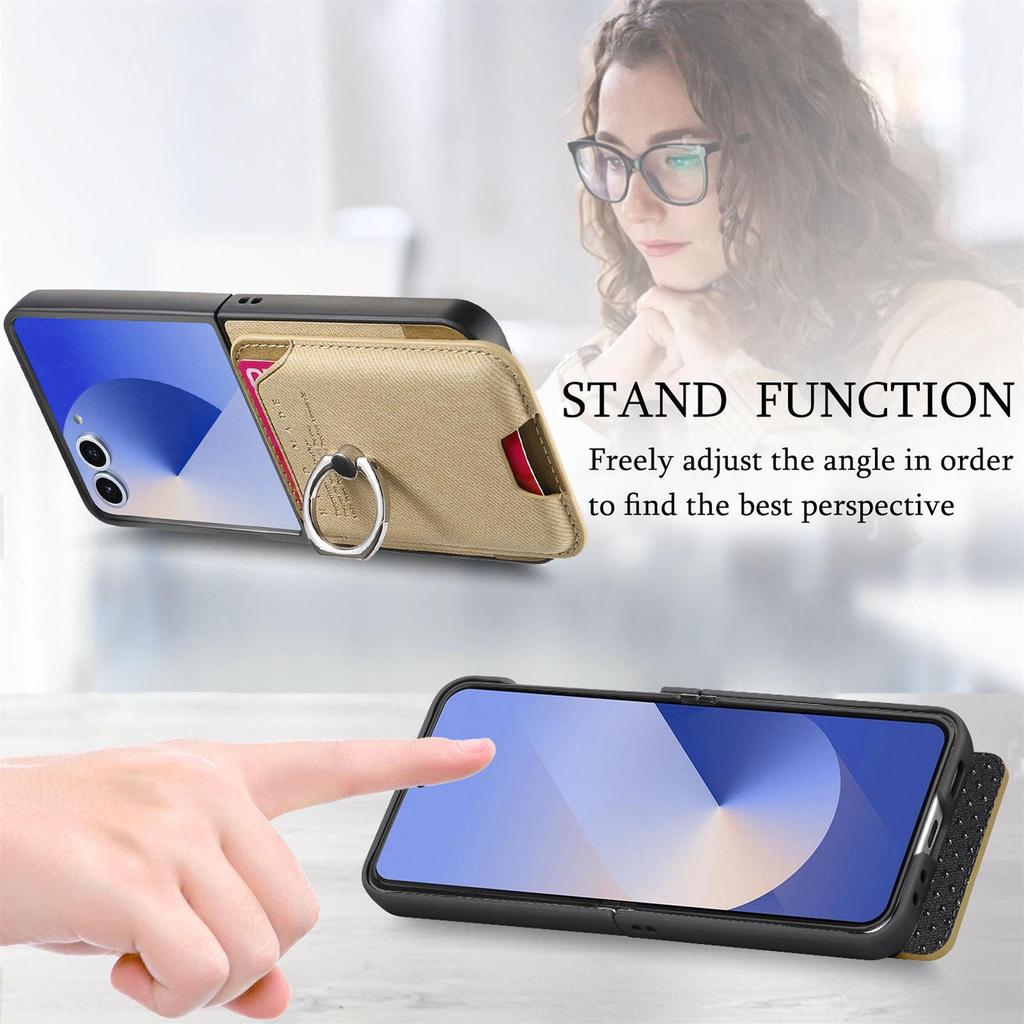 Samsung Galaxy Z Flip 7/6 Magnetiskt Fällbart Ringstativ Skyddsfodral
