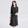 Women's Two-Piece Half-Sleeve Blazer & Dress Set