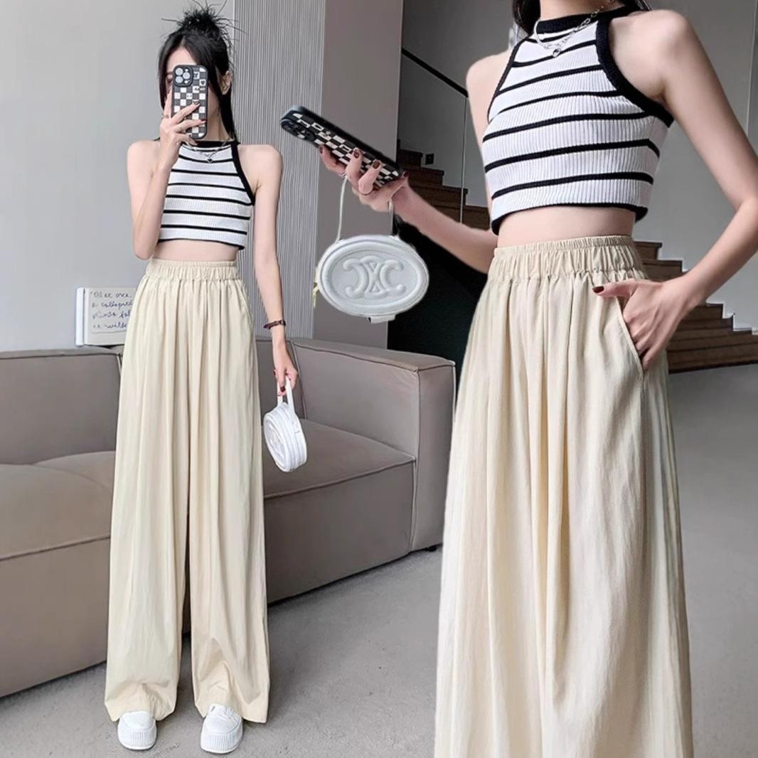 

Women s Pickled Green High Waist Yamamoto Pants - Casual Slimming Petite Straight & Wide Leg S (80-95 lbs)